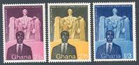 Lincoln's Birth Sesquicentennial Mint Set of 3 Stamps Ghana, 1959